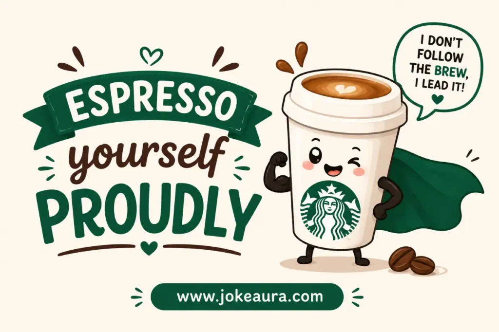 Espresso yourself proudly.