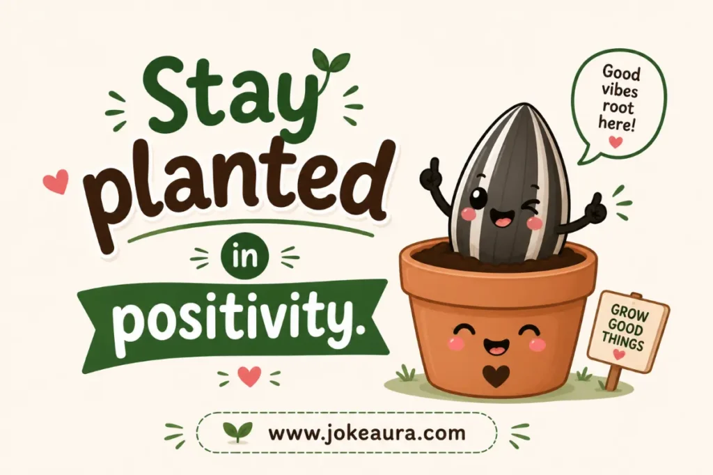 Stay planted in positivity.