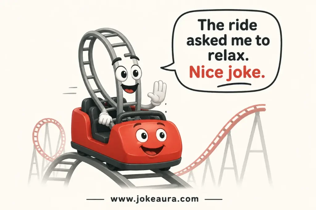The ride asked me to relax. Nice joke.