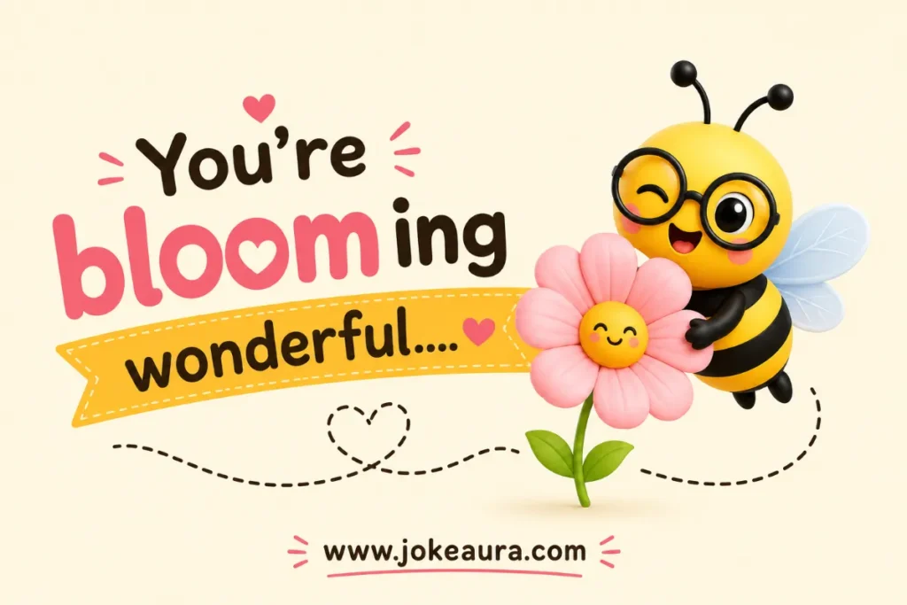You're bloom ing wonderful.