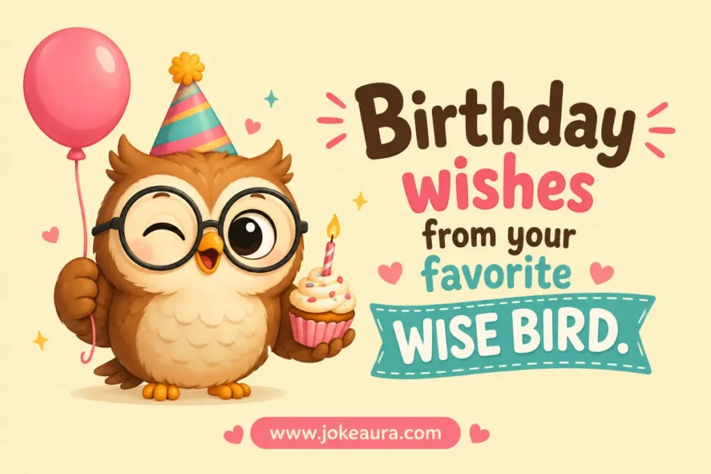 Birthday wishes from your favorite wise bird.