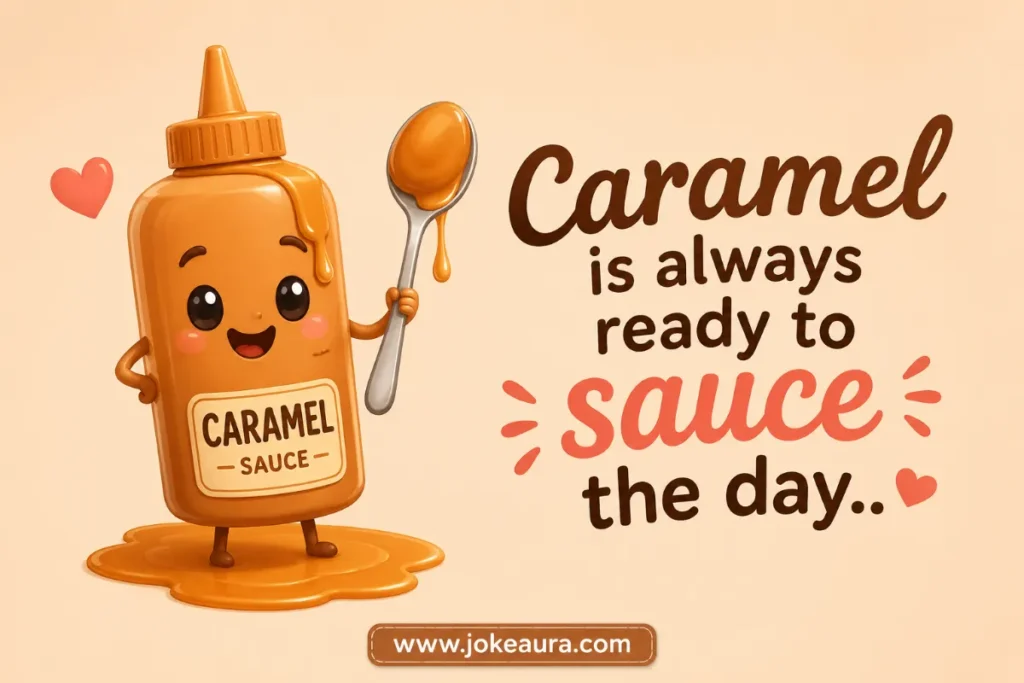 Caramel is always ready to sauce the day.