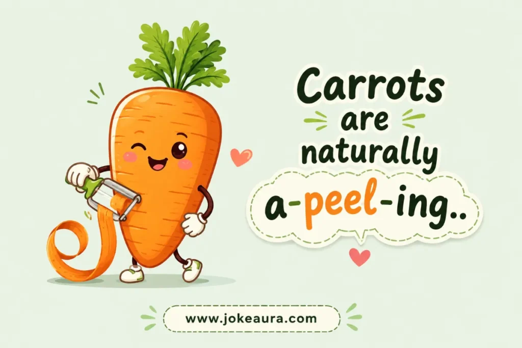 Carrots are naturally a-peel-ing.