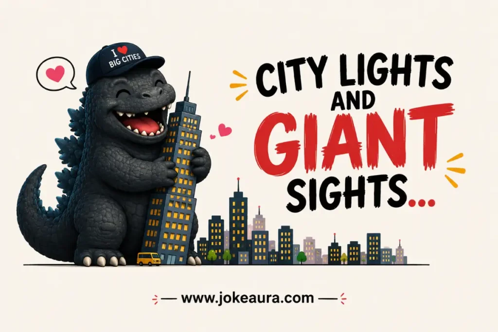 City lights and giant sights.