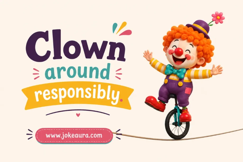 Clown around responsibly.