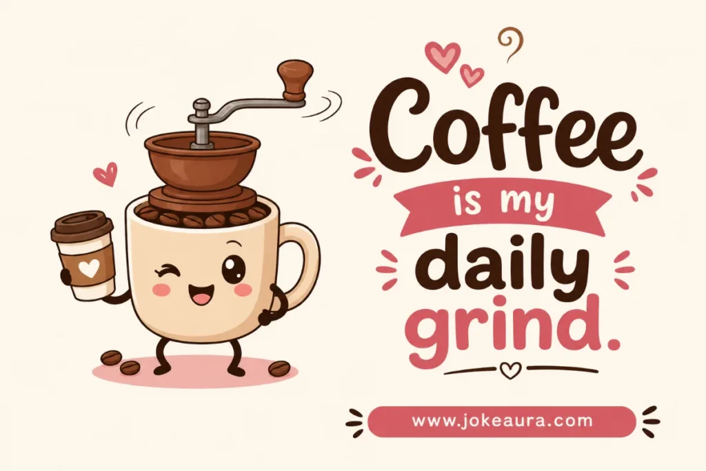 Coffee is my daily grind.