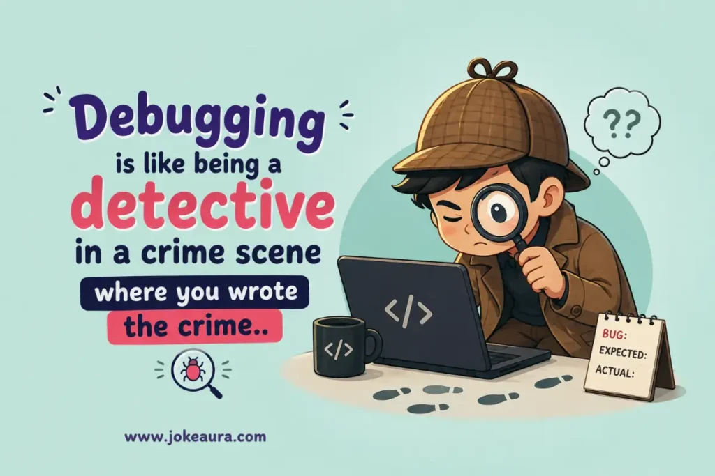 Debugging is like being a detective in a crime scene where you wrote the crime.