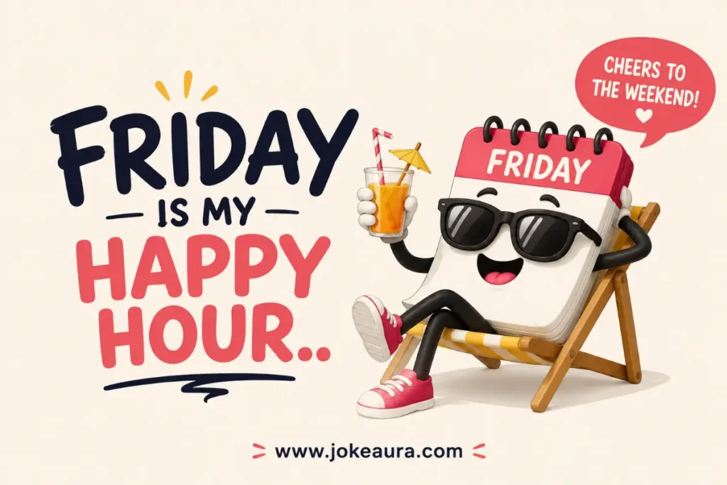 Friday is my happy hour.