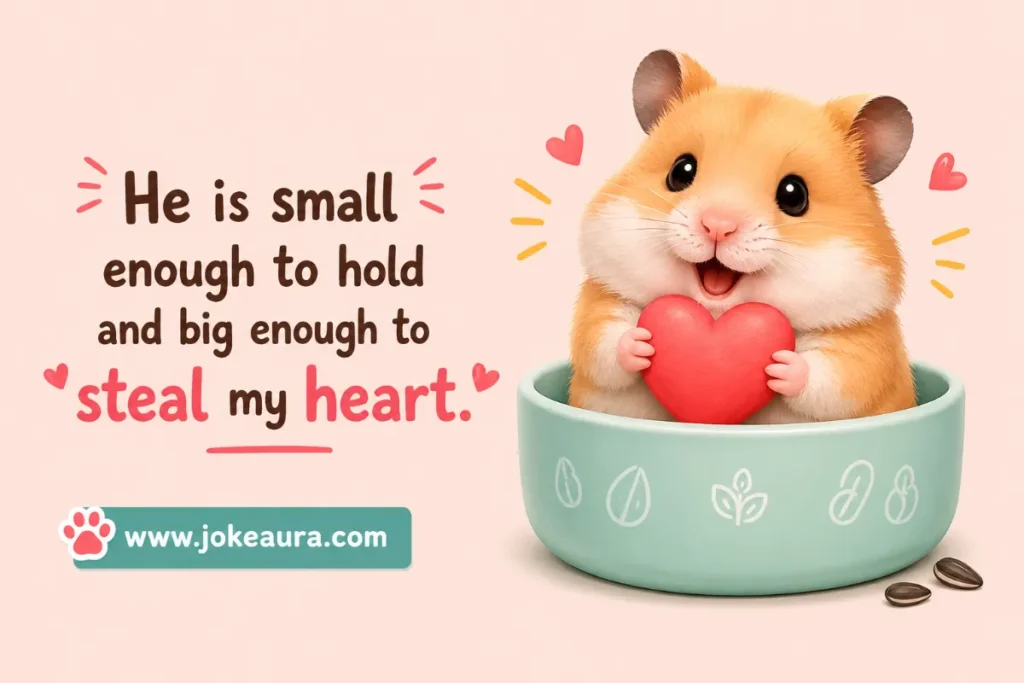 He is small enough to hold and big enough to steal my heart.