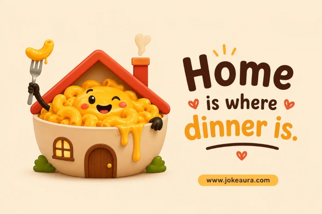 Home is where dinner is.