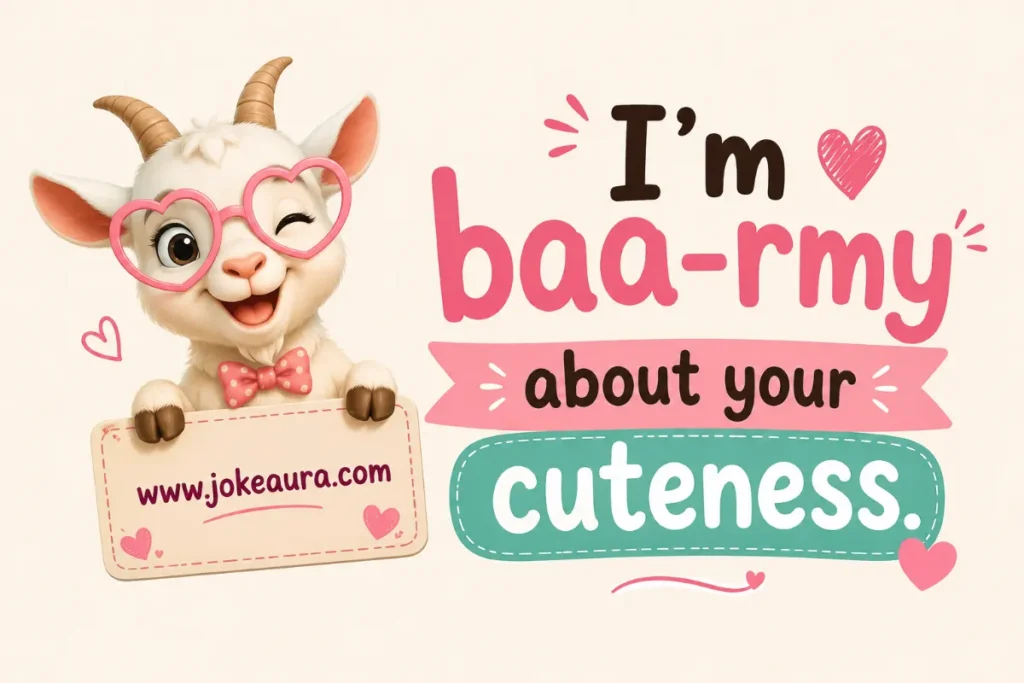 I'm baa-rmy about your cuteness.