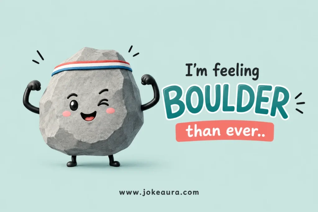 I'm feeling boulder than ever.