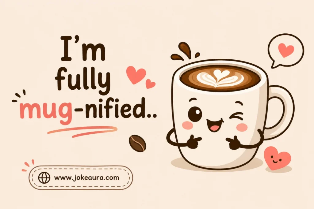 I'm fully mug-nified.