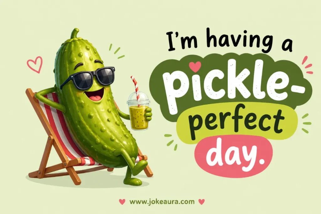 I'm having a pickle-perfect day.