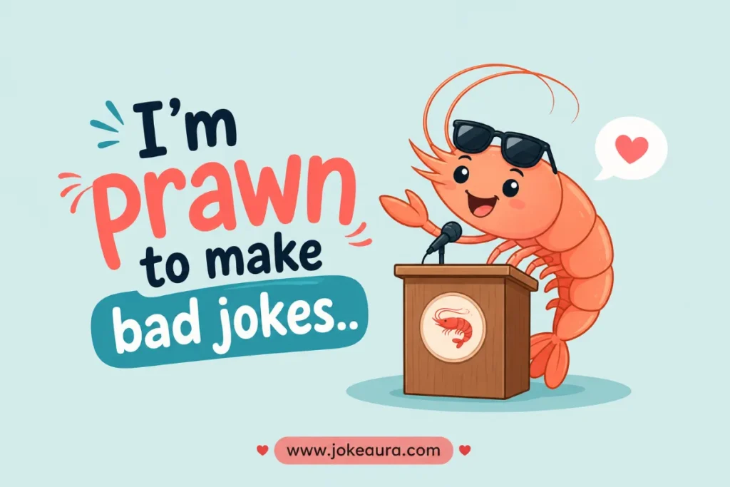 I'm prawn to make bad jokes.