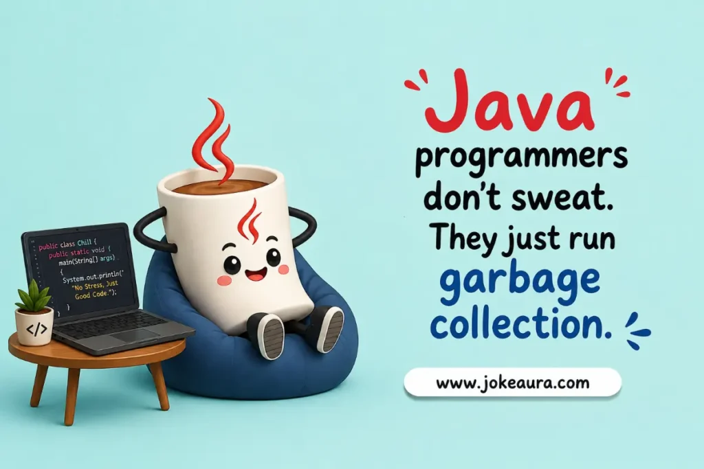 Java programmers don't sweat. They just run garbage collection.