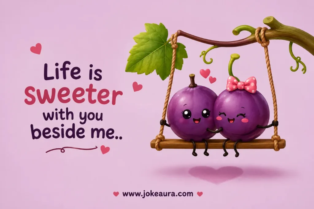 Life is sweeter with you beside me.