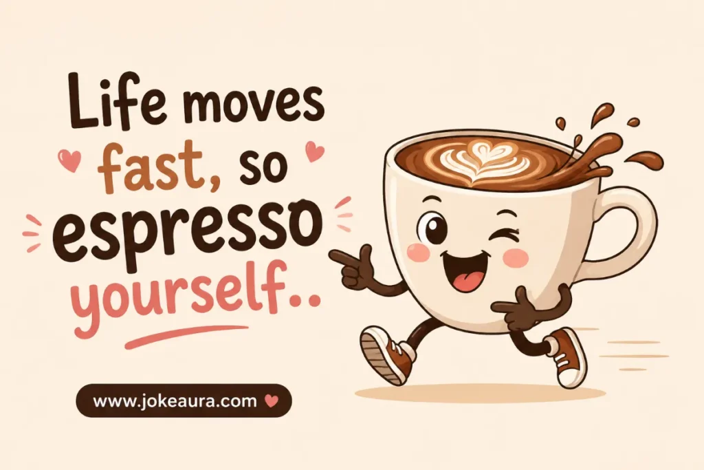 Life moves fast, so espresso yourself.