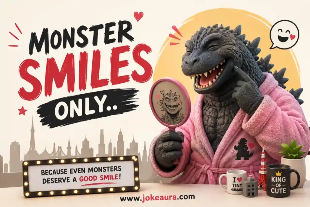 Monster smiles only.