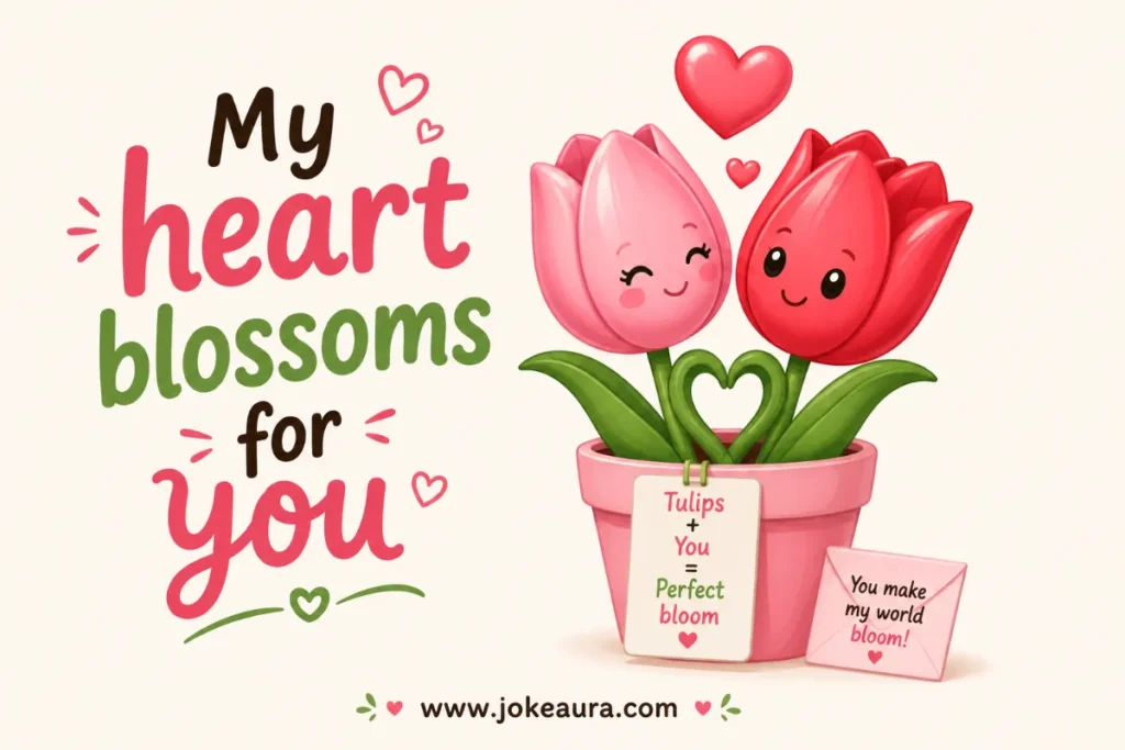 My heart blossoms for you.