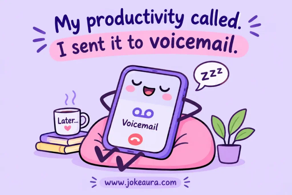 My productivity called. I sent it to voicemail.