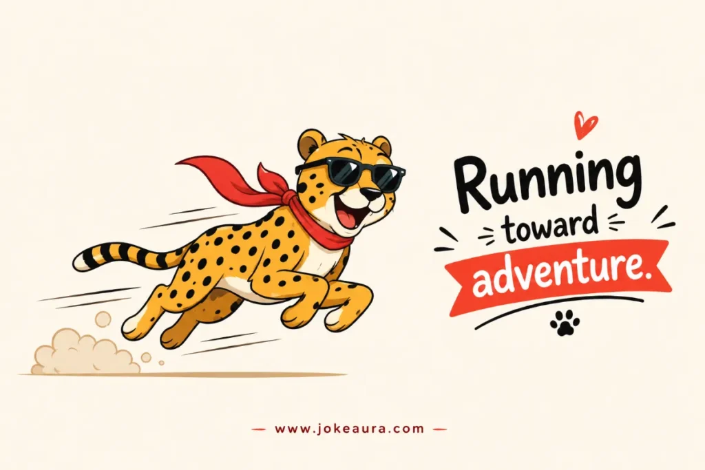 Running toward adventure.