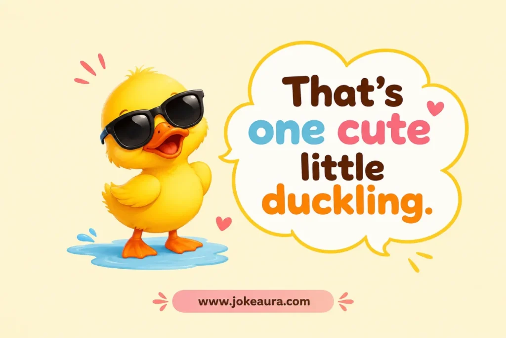 That's one cute little duckling.