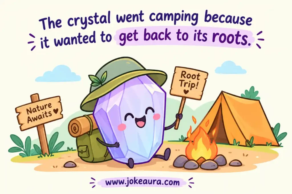 The crystal went camping because it wanted to get back to its roots.