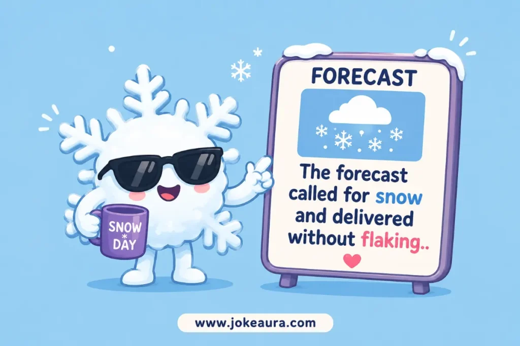 The forecast called for snow and delivered without flaking.