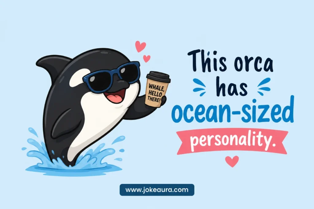 This orca has ocean-sized personality.