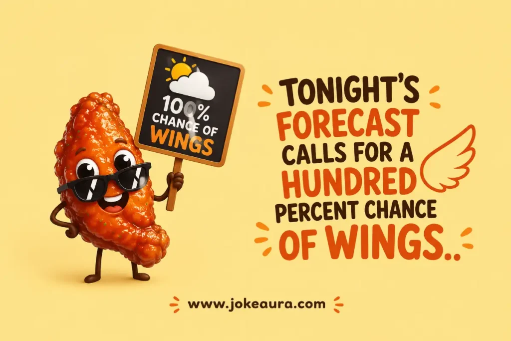 Tonight’s forecast calls for a hundred percent chance of wings.
