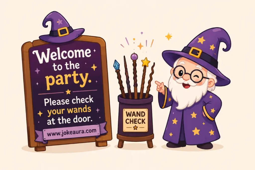 Welcome to the party. Please check your wands at the door.