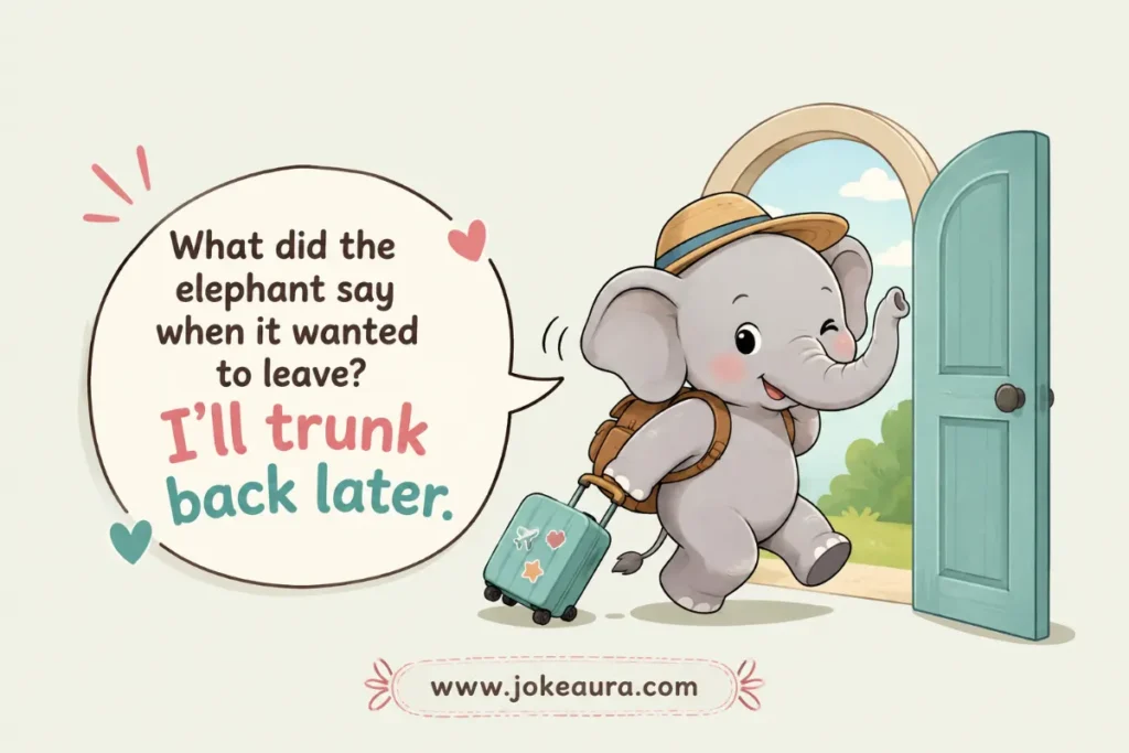 What did the elephant say when it wanted to leave? I'll trunk back later.