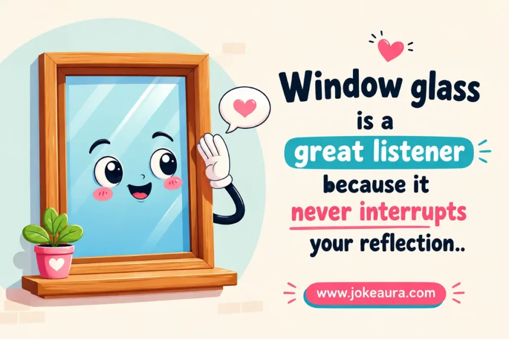 Window glass is a great listener because it never interrupts your reflection.