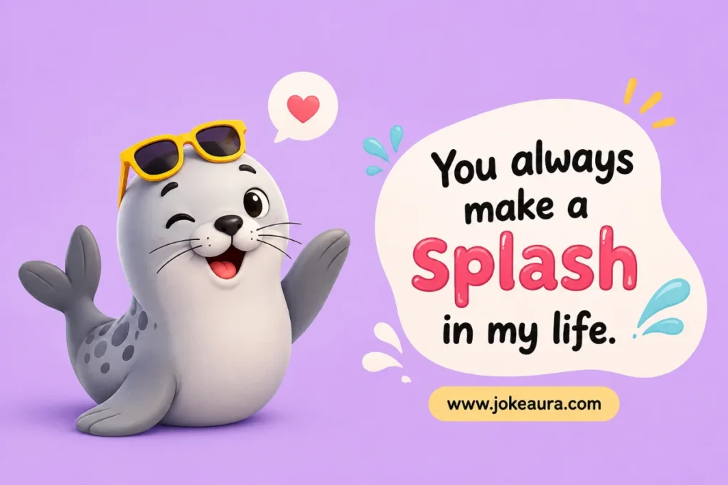 You always make a splash in my life.