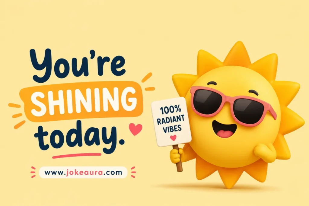 You're shining today.