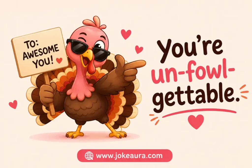 You're un-fowl-gettable.