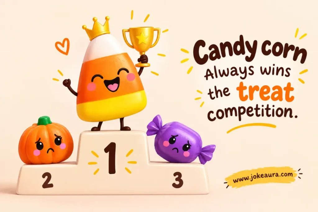 Candy corn always wins the treat competition.
