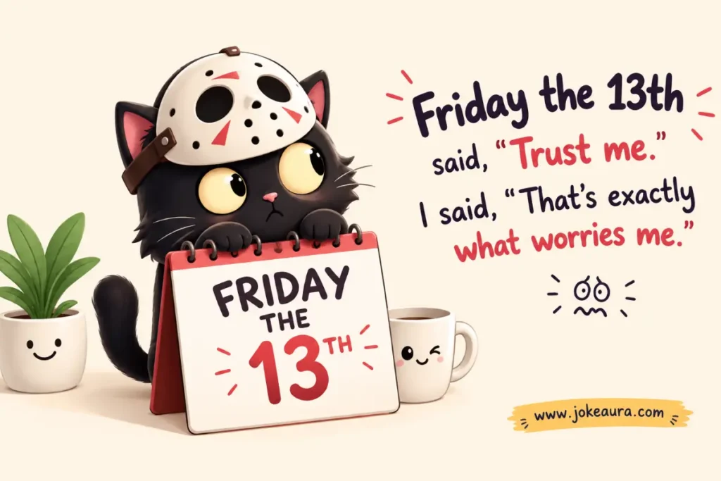 Friday the 13th said, “Trust me.” I said, “That's exactly what worries me.”