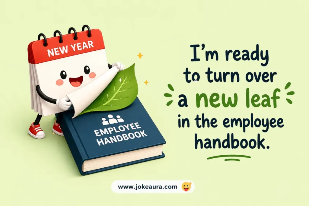 I’m ready to turn over a new leaf in the employee handbook.