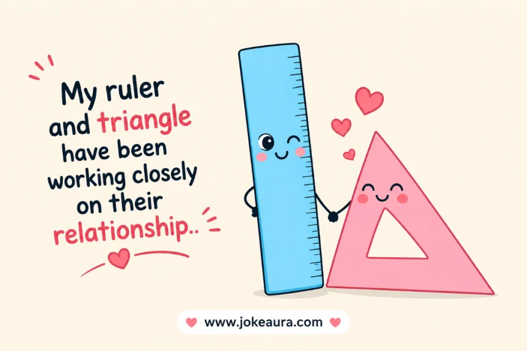 My ruler and triangle have been working closely on their relationship.