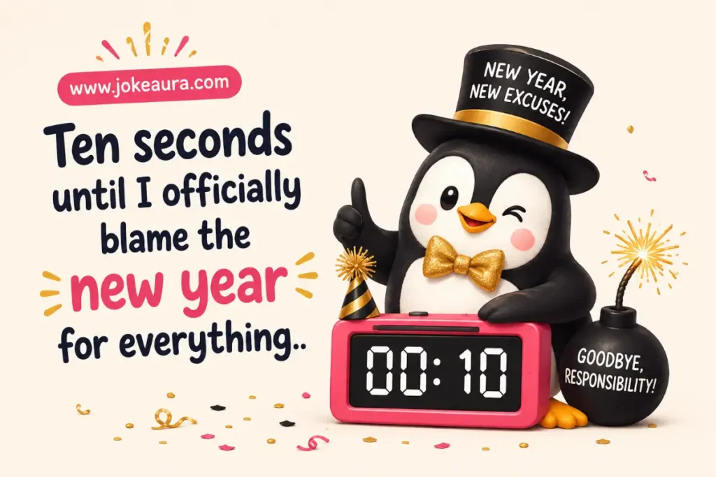 Ten seconds until I officially blame the new year for everything.