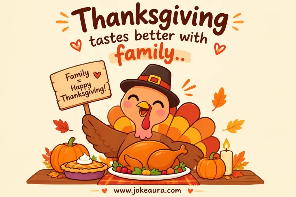 Thanksgiving tastes better with family.