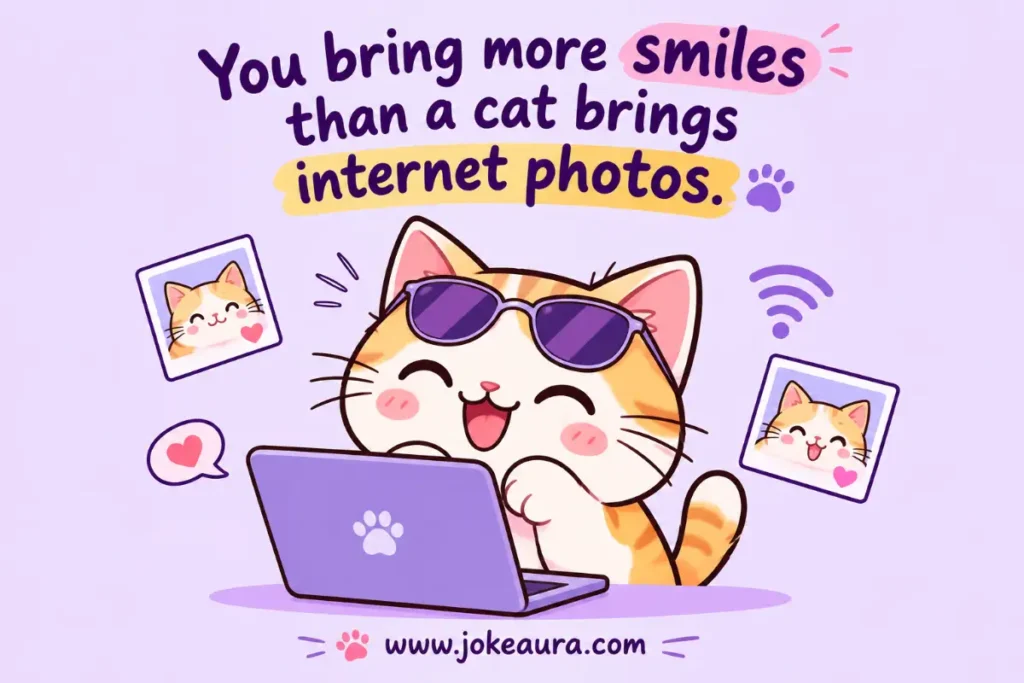 You bring more smiles than a cat brings internet photos.